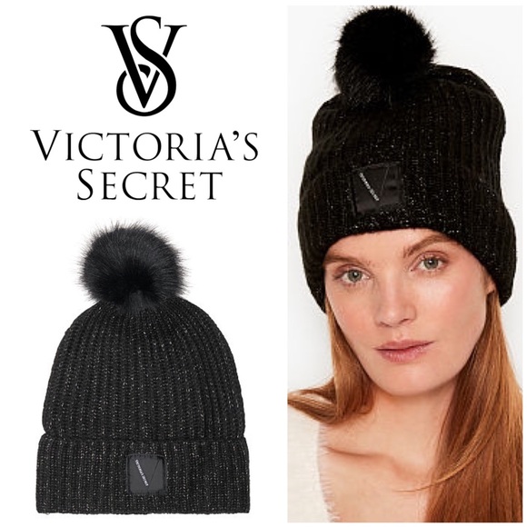 Nwt Victorias Secret Pom Pom Hat Beanie 